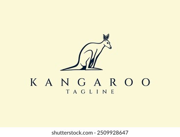 Ilustração vetorial do design do logotipo Kangaroo