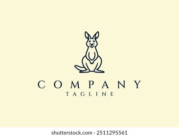 Ilustração vetorial do design do logotipo Kangaroo