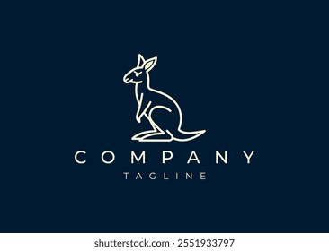 Ilustração vetorial do design do logotipo Kangaroo