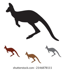 Vector Illustration Of Kangaroo Silhouette Art