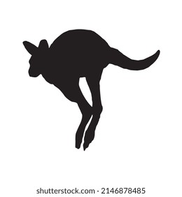 Vector illustration of Kangaroo silhouette Art