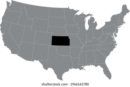 vector illustration of Kansas map