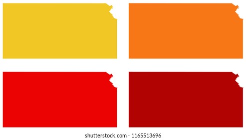 vector illustration of Kansas maps