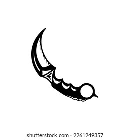 Vektorgrafik von Karambit-Waffe