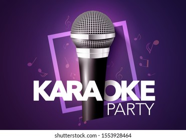 Vektorgrafik-Karaoke-Party-Banner