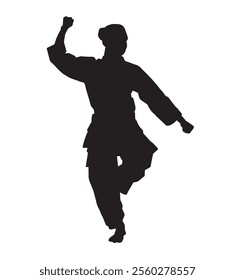 Vector illustration of a karate athlete