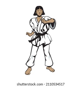 Vector illustration of karate isolated on a white background in EPS10