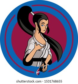 Vector Illustration karate logo, emblem 