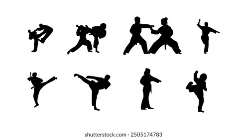 Vektorgrafik von Karate Martial Arts Silhouette