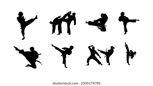 Vektorgrafik von Karate Martial Arts Silhouette