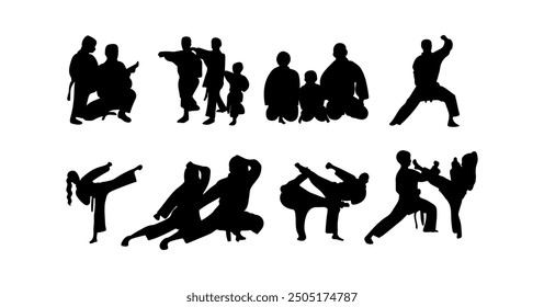 Vektorgrafik von Karate Martial Arts Silhouette