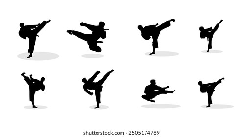 Vektorgrafik von Karate Martial Arts Silhouette