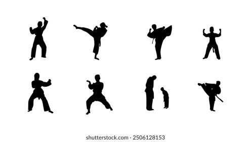 Vektorgrafik von Karate Martial Arts Silhouette