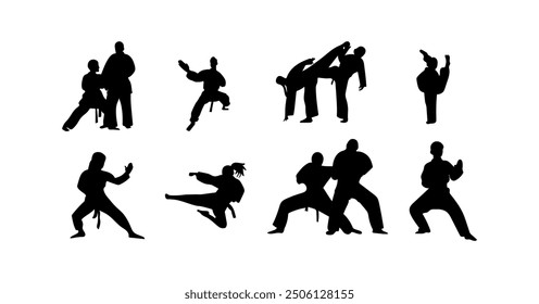 Vektorgrafik von Karate Martial Arts Silhouette