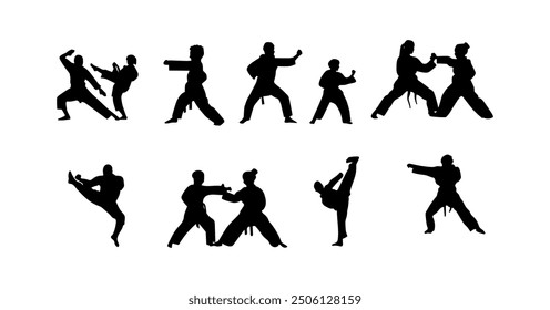 Vektorgrafik von Karate Martial Arts Silhouette