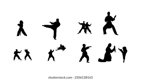 Vektorgrafik von Karate Martial Arts Silhouette