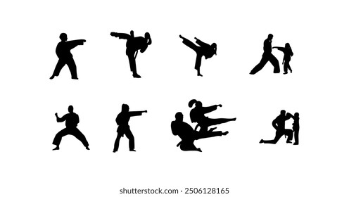 Vektorgrafik von Karate Martial Arts Silhouette