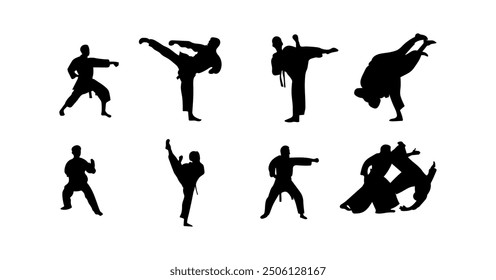 Vektorgrafik von Karate Martial Arts Silhouette