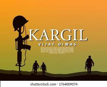 vector illustration of Kargil Vijay Diwas of India