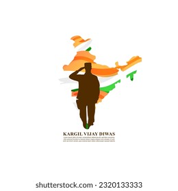 Vector illustration of Kargil Vijay Diwas social media story feed mockup template