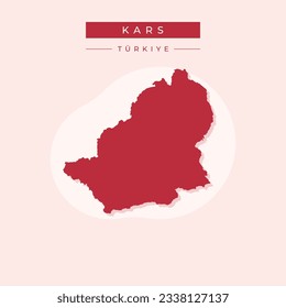 Vector illustration vector of Kars map Turkey