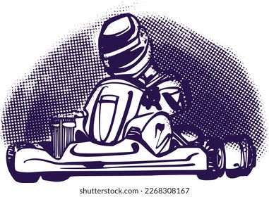 Vektorgrafik des Karting-Wagens