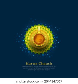 vector illustration of karwa chauth.