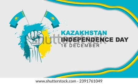 Vector illustration of Kazakhstan independence day, Celebrated every year on 16 december.