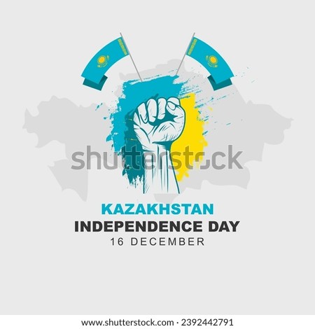 Vector illustration of Kazakhstan independence day, Celebrated every year on 16 december.