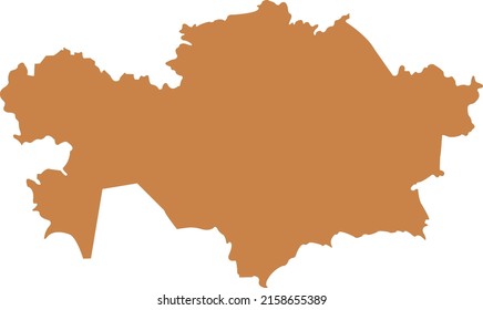 Mapa de la ilustración vector de Kazajistán