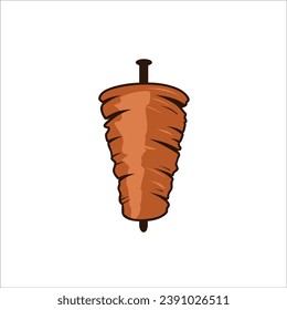 kebab de ilustración vectorial, puede utilizarse para logotipos, paredes, papel de menú, pantallas, etc