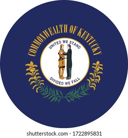 vector illustration of Kentucky flag