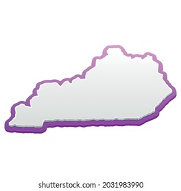 vector illustration of Kentucky map