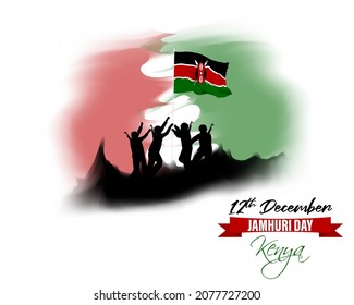 vector illustration for Kenya jamhuri day means republic day.