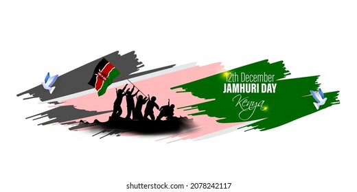 vector illustration for Kenya jamhuri day means republic day.