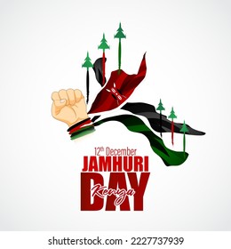 vector illustration for Kenya jamhuri day means republic day.