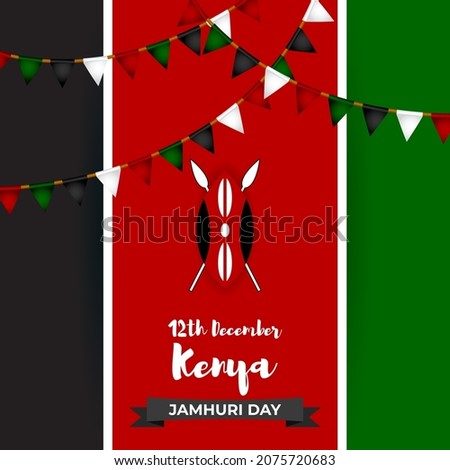 vector illustration for Kenya jamhuri day means republic day.