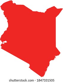 vector illustration of Kenya map
