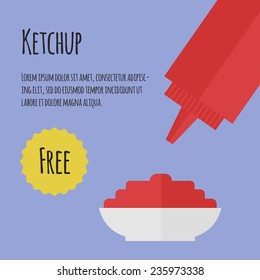 Vector illustration of ketchup