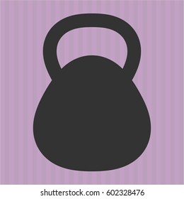 Vector illustration of Kettle bell icon or symbol
