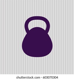 Vector illustration of Kettle bell icon or symbol

