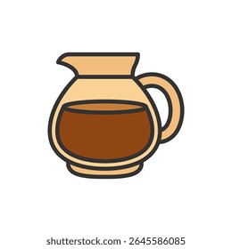 Vector illustration of a kettle of coffee