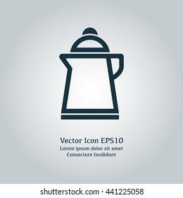 Vector illustration of kettle icon