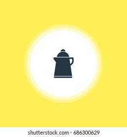 Vector Illustration Of Kettle Icon. Beautiful Cooking Element Also Can Be Used As Tea Element.