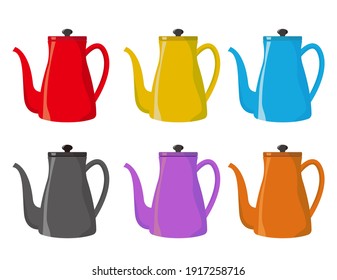 Vektorgrafik von Wasserkocher. Küchenutensilien.