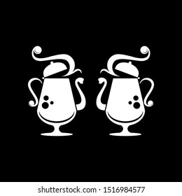 Vector illustration of kettle objects. Unique beautiful and cute doodle art vector