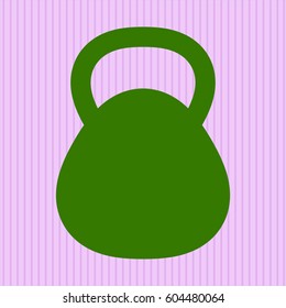Vektorgrafik von Kettlebell in grüner Farbe
