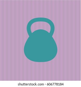 Vektorgrafik von Kettlebell Symbol in Blau
