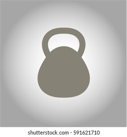 Vektorgrafik des Kettlebell-Symbols in Aschefarbe