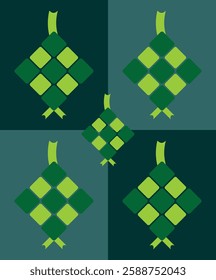 vector illustration of  ketupat in eid fitr